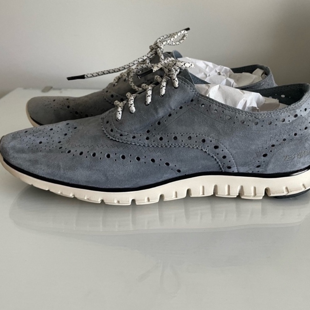 Cole Haan Gray Suede Wingtip Sneakers